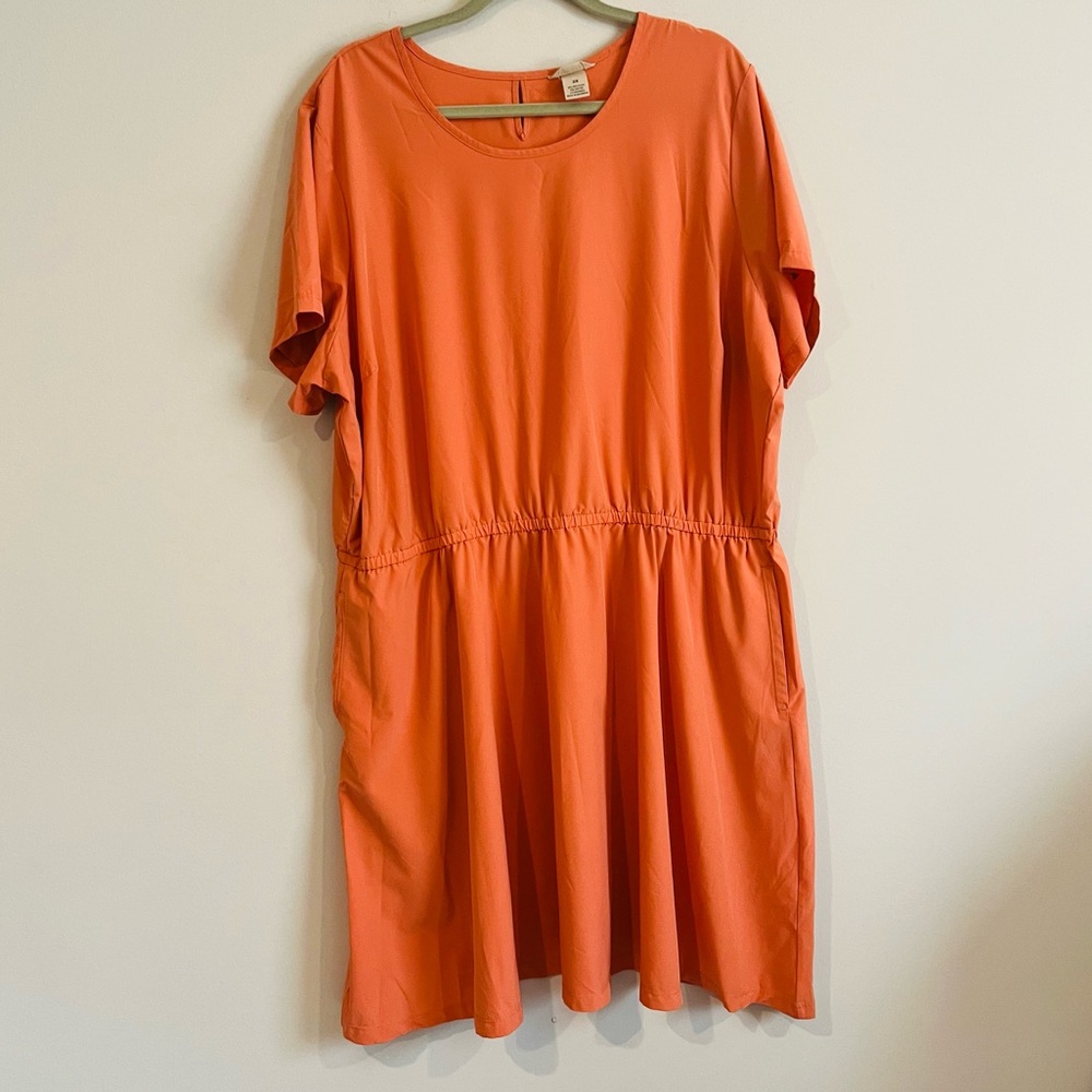 Duluth Trading Co Women’s Plus Orange Flexcellence Dress